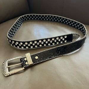 GLITTER ✨ RHINESTONE 💎STUDDED BELT 🖤